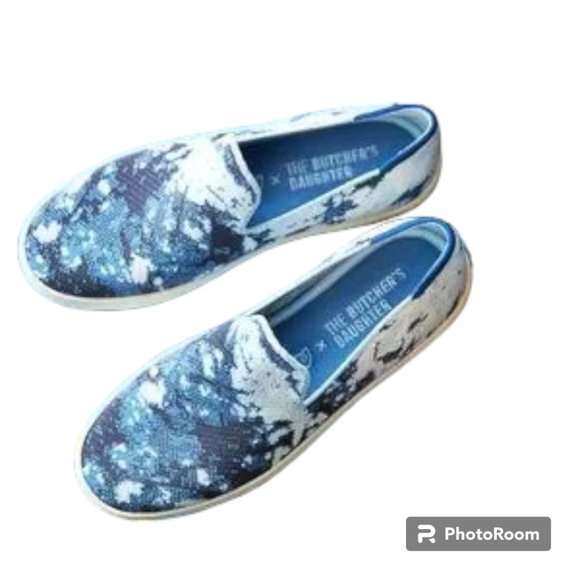 Rothys x The‎ Butchers Daughter Shibori Sneaker Ltd Ed Colab Indigo sz 9.5 - Picture 2 of 9